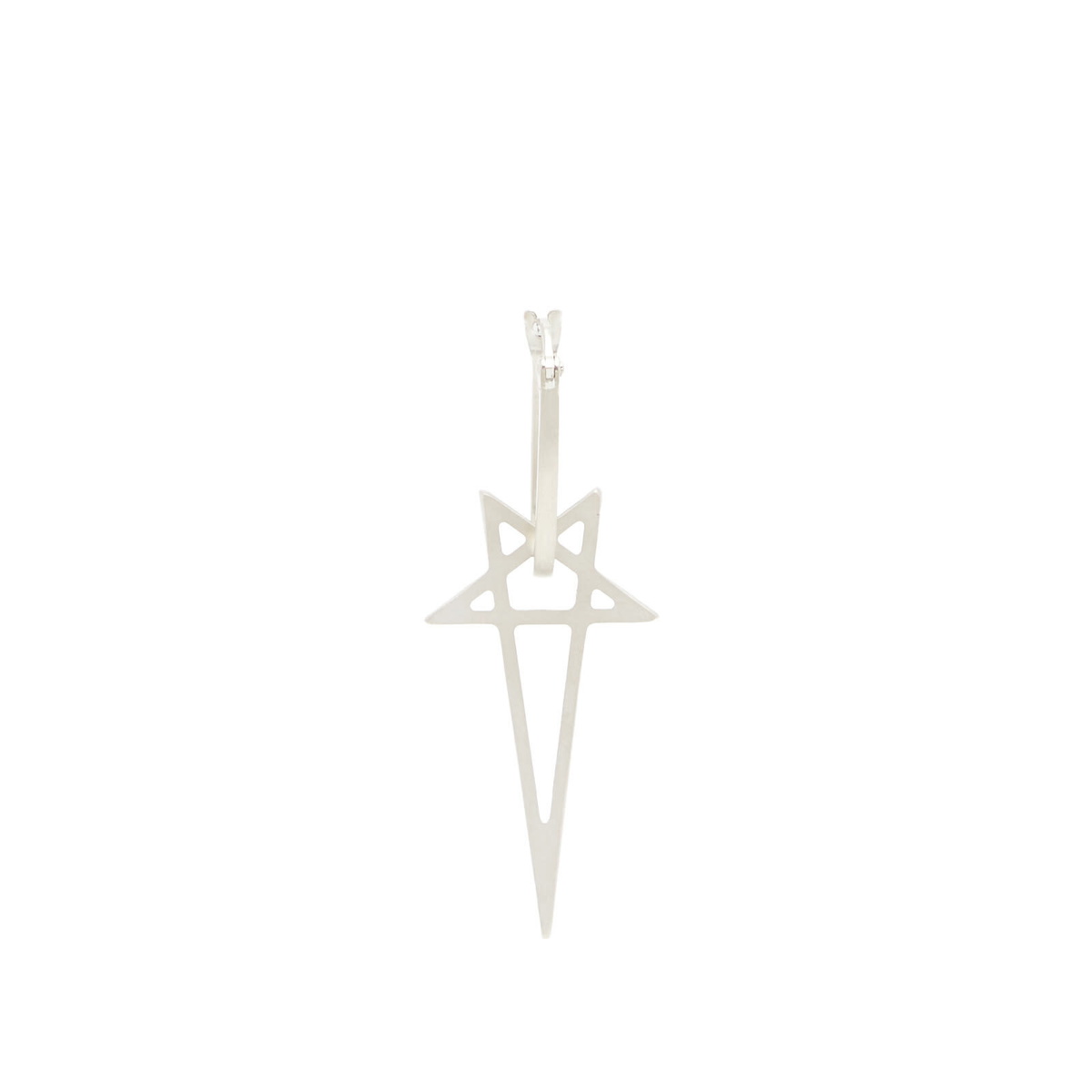 Rick Owens Women's Pentagram Earring in Palladio Rick Owens