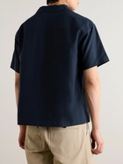 FRAME - Camp-Collar Lyocell-Blend Twill Shirt - Blue