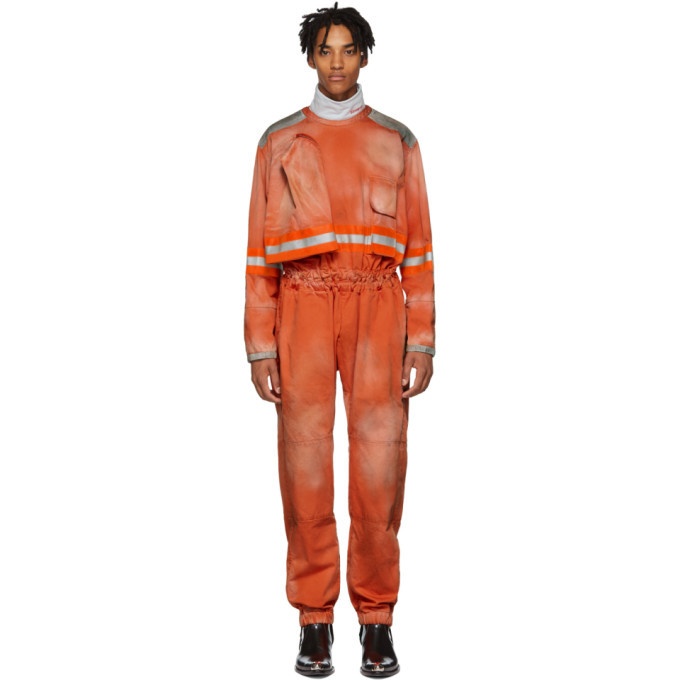 Optimal Kabelbane Ideel Calvin Klein 205W39NYC Orange Fireman Reverse Zip Jumpsuit Calvin Klein  205W39NYC