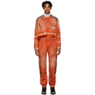Calvin Klein 205W39NYC Orange Fireman Reverse Zip Jumpsuit