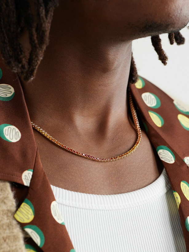 Photo: 42 Suns - 14-Karat Gold Sapphire Necklace