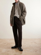 Purdey - Straight-Leg Stretch Cotton-Twill Trousers - Brown