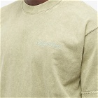 Bricks & Wood Men's Script Logo Mineral Wash T-Shirt in Matcha
