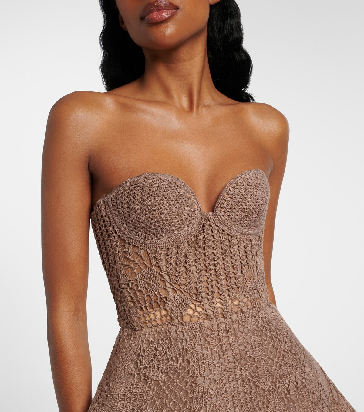 Magda Butrym Crochet cotton corset dress