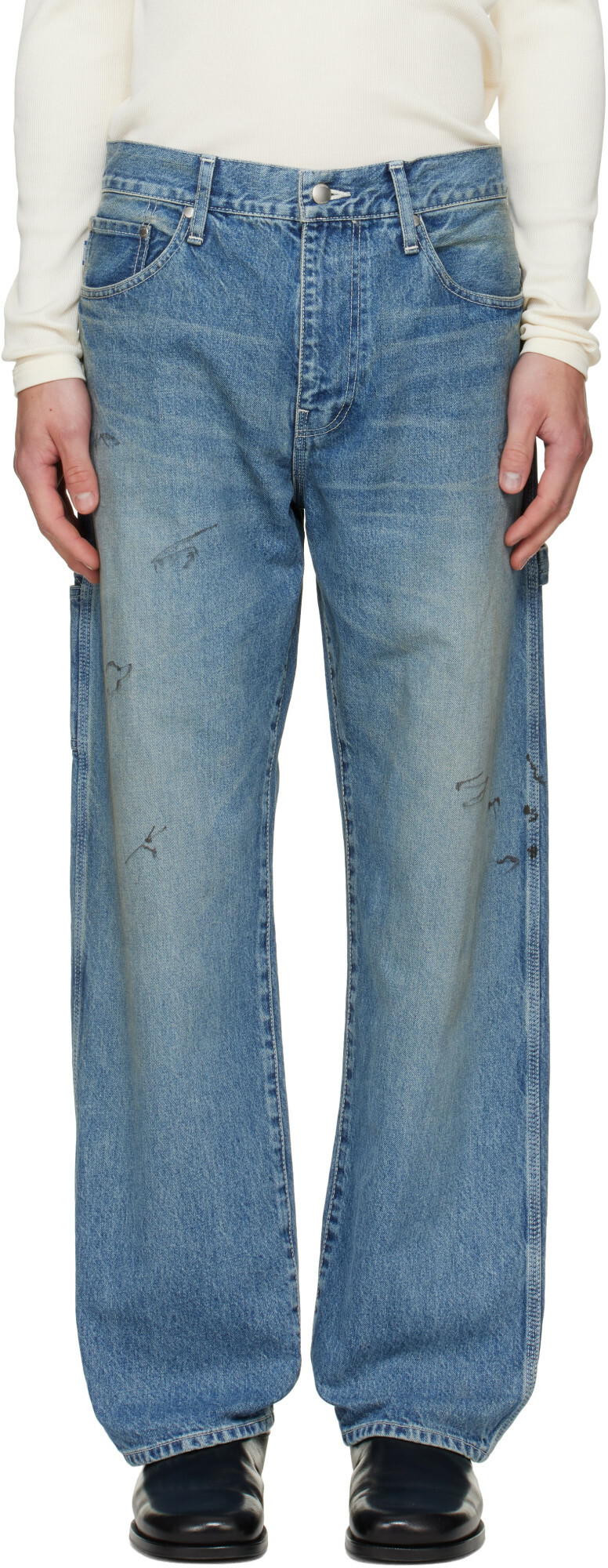 vowels Blue Painter Jeans