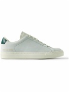 Common Projects - Retro Leather-Trimmed Nubuck Sneakers - White