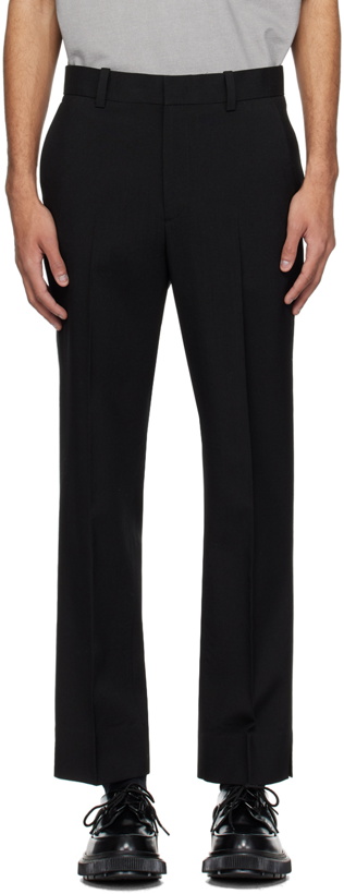 Photo: Solid Homme Black Straight-Leg Trousers