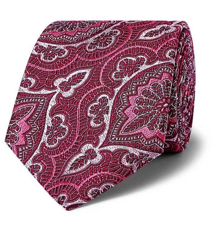 Photo: Kingsman - Turnbull & Asser Rocketman 8cm Silk-Jacquard Tie - Pink