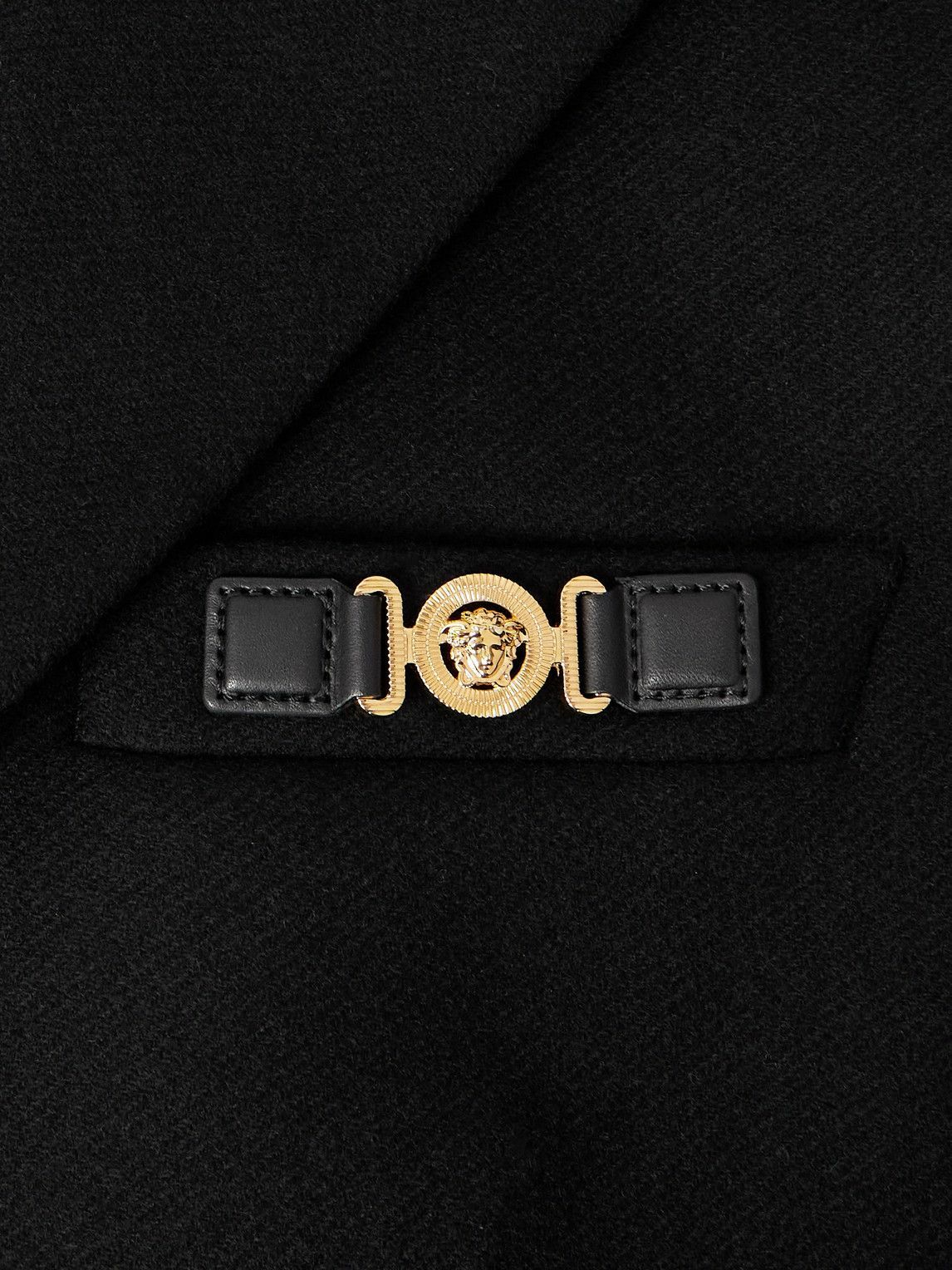 Versace - Virgin Wool Overcoat - Black