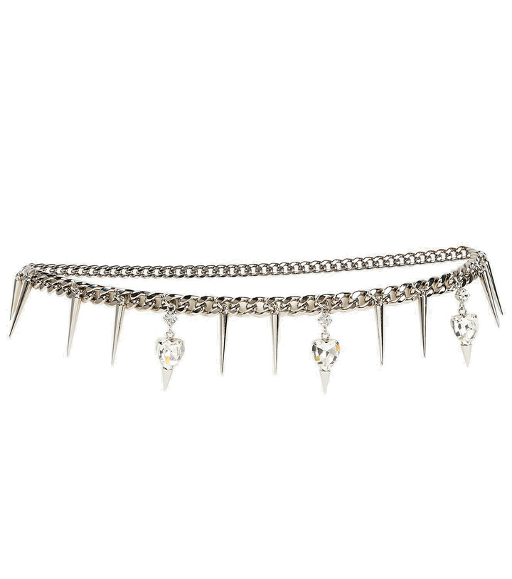 Photo: Alessandra Rich Embellished chain belt