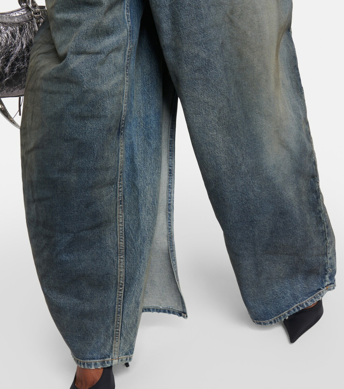 Balenciaga Mid-waist denim maxi skirt Balenciaga