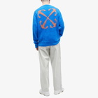 Off-White Men's Mohair Arrow Crew Knit in Blue