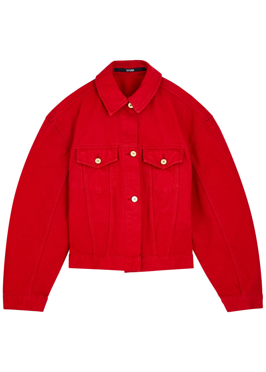 Jacquemus La Veste De-Nîmes Denim Jacket Red Jacquemus