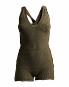 Max Mara Womens Playsuit Military in Green