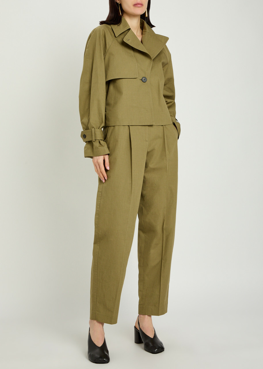 Joseph Suber Cotton Trench Jacket Green