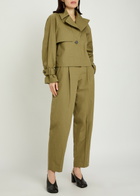 Joseph Suber Cotton Trench Jacket Green