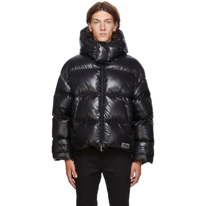 Photo: Valentino Black Down VLTN Hooded Coat