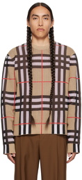 Burberry Beige Check Sweater