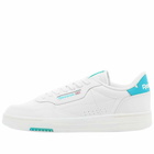 Reebok Men's Court Peak Sneakers in White/Chalk/Classic Teal