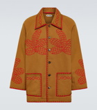 Bode Field Maple embroidered cotton coat