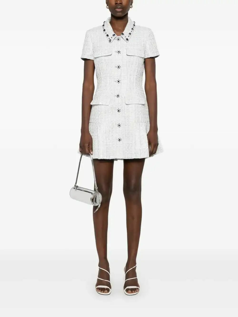Self-Portrait Bouclé Mini Dress