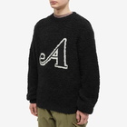 Awake NY Boucle A Crew Knit in Black