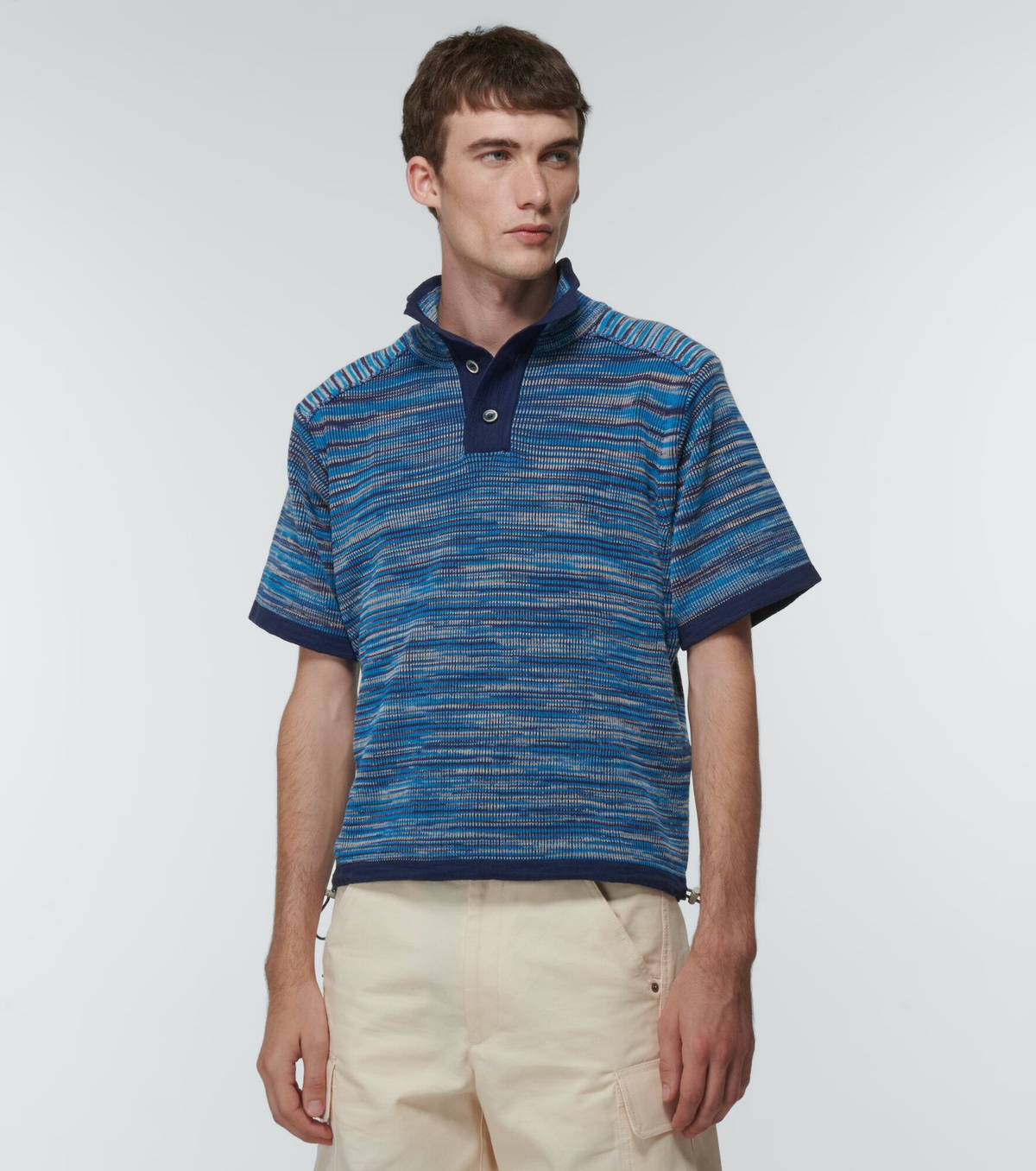 ★【Jacquemus】★Le Polo Rayures Striped Rugby Shir.t★ Le Polo Bimini striped pleated polo shirt in multicoloured