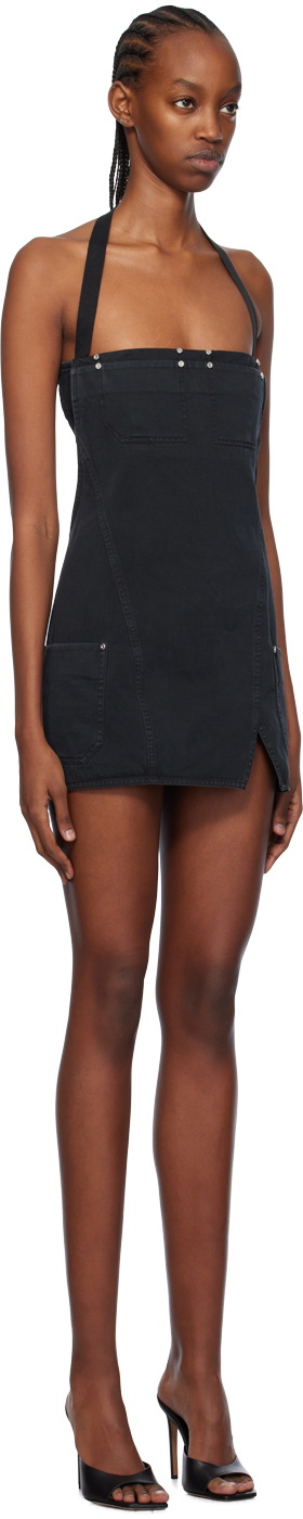 Dion Lee Black Apron Minidress