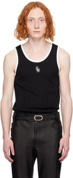 Ernest W. Baker Black Embroidered Tank Top