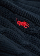 Polo Ralph Lauren Logo Stretch-cotton Midi-dress Navy