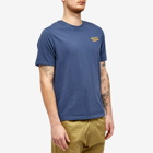 Maison Kitsuné Men's Handwriting Regular T-Shirt in Blue Denim