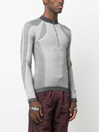 Saul Nash Grey Intarsia-Knit Top