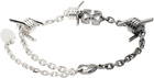 Off-White Silver & Gunmetal Barbed Wire Bracelet