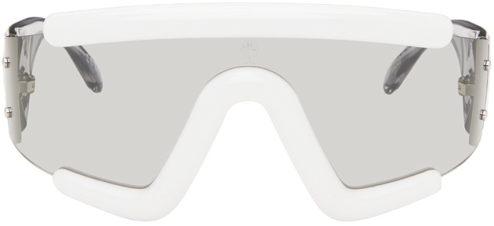 Photo: Moncler White Lancer Sunglasses