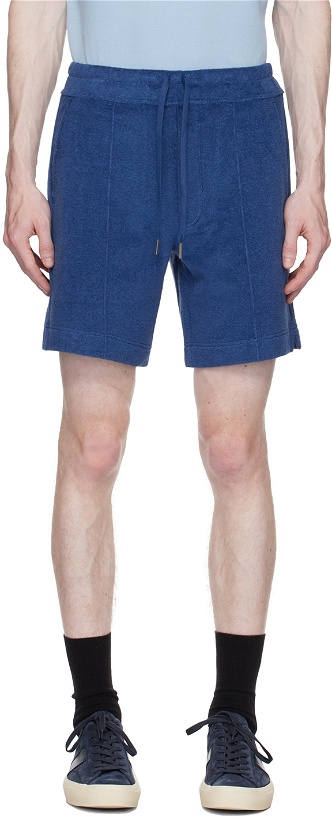 Photo: TOM FORD Blue Towelling Shorts