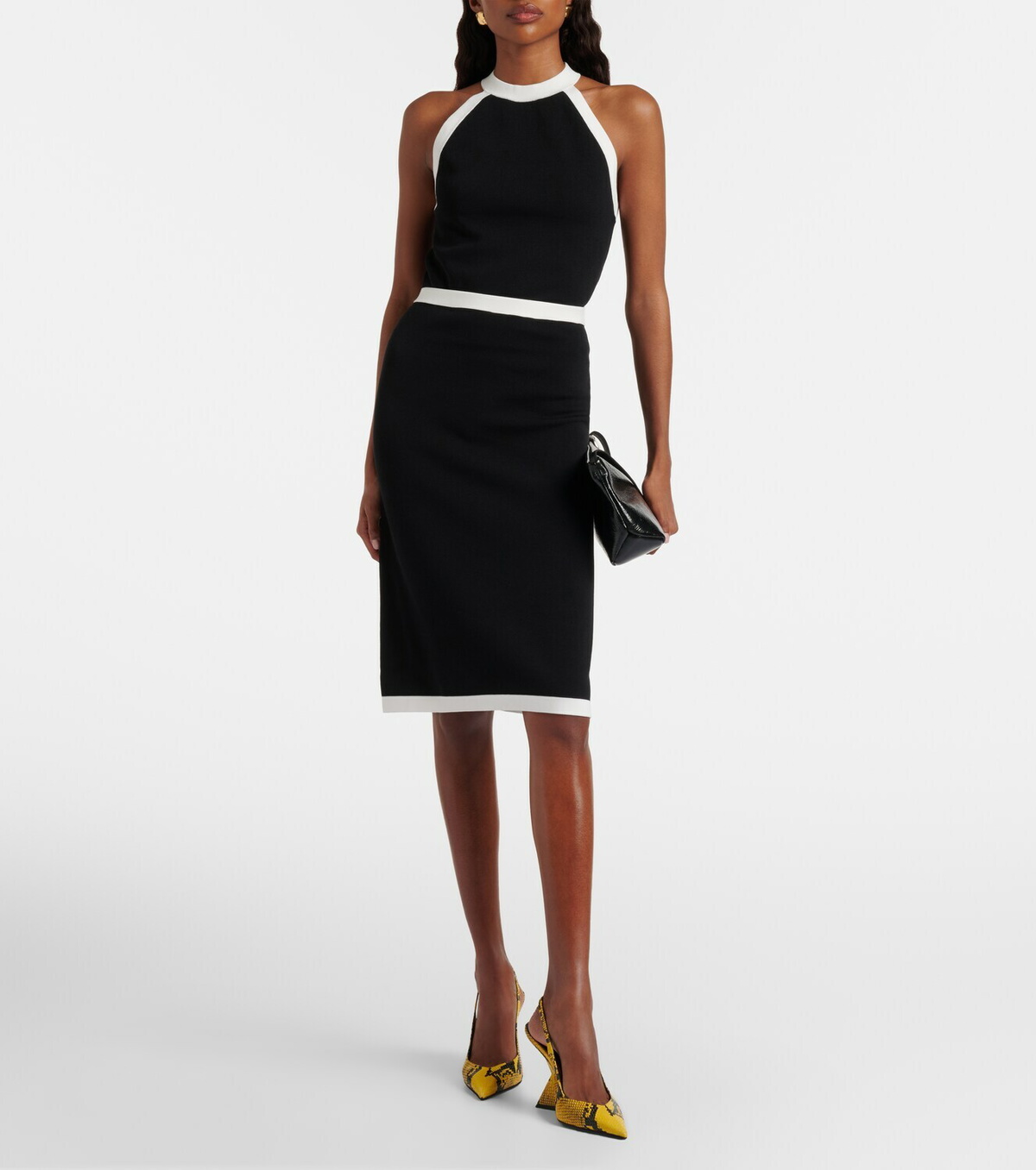 Nina Ricci Ribbed-knit halterneck top