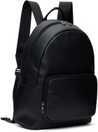 Lacoste Black Faux-Leather Backpack