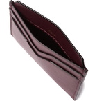 Valextra - Leather Cardholder - Men - Burgundy