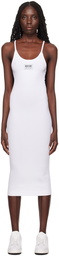 Moschino Jeans White Patch Midi Dress