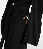 Sportmax Baldo scarf-detail virgin wool coat