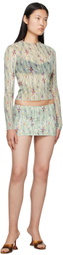 BINYA Green Retorno Miniskirt