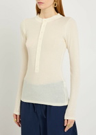 Polo Ralph Lauren Ribbed Cotton top Off White