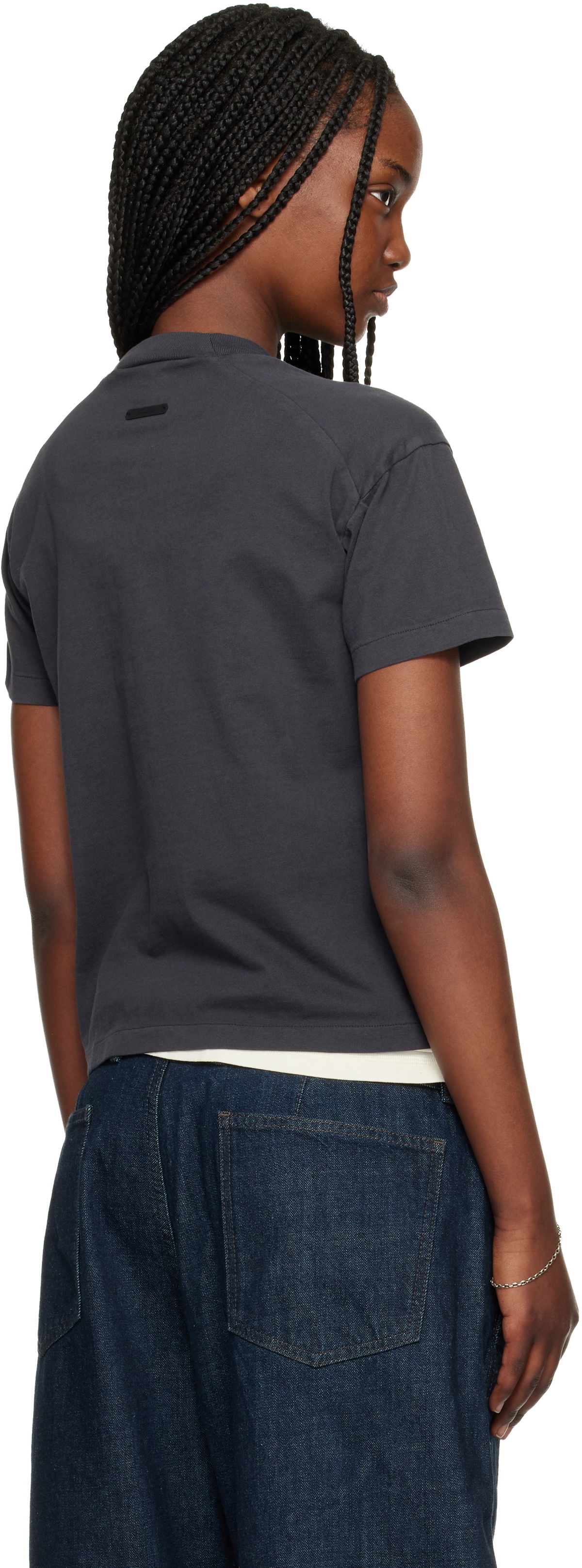 Fear of God ESSENTIALS Black Campus Classic Short Sleeve T-shirt