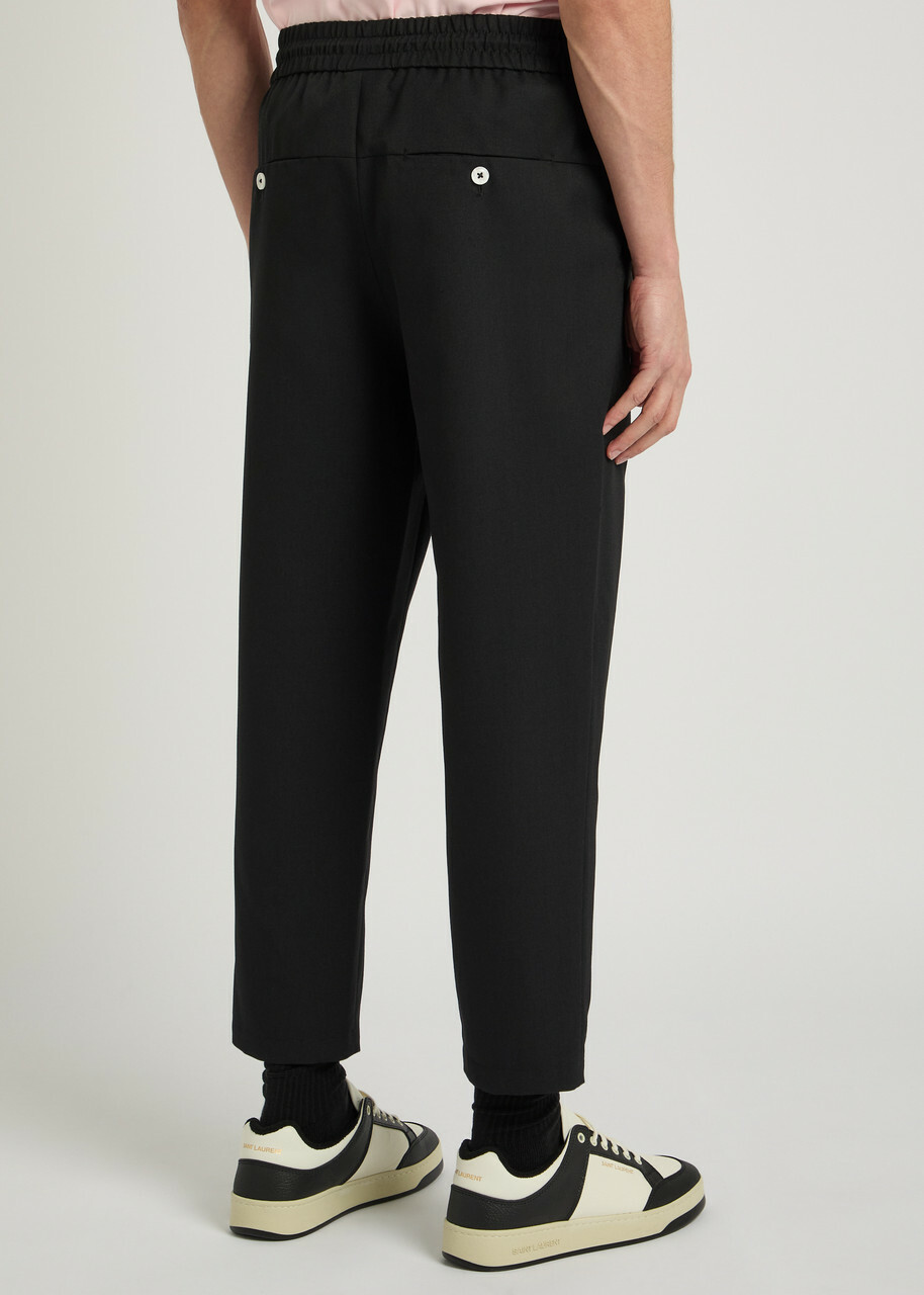 DRÔLE DE Monsieur Le Pantalon Cropped Cotton Trousers Black