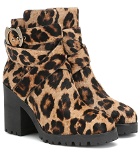 Charlotte Olympia - Leopard-print calf hair ankle boots