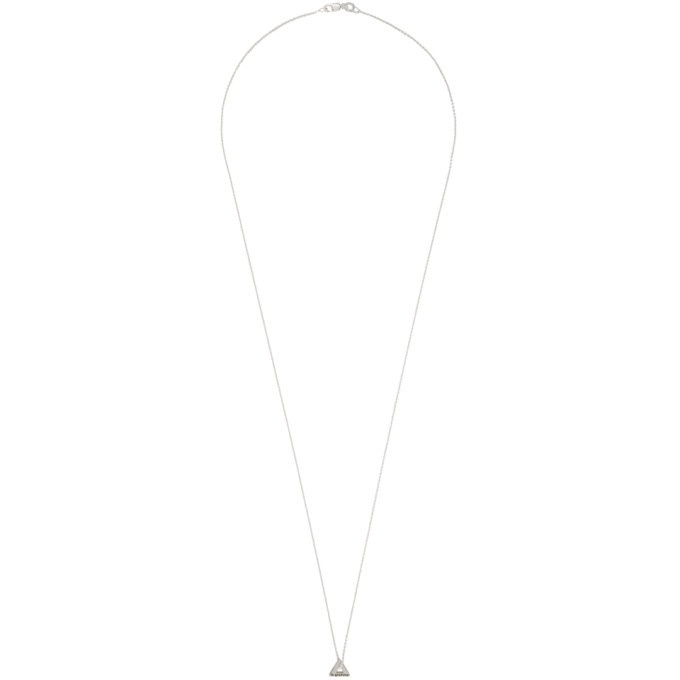 Photo: Le Gramme Silver Slick Brushed Le 0.5 Grammes Triangle Necklace