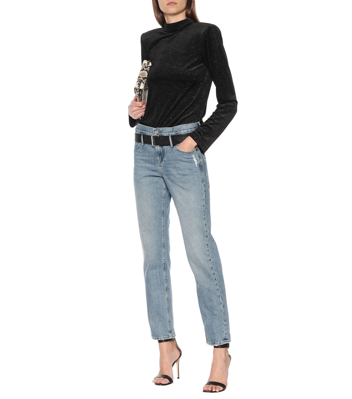 Rta - Dexter belted boyfriend jeans
