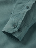 ORLEBAR BROWN - Giles Garment-Dyed Lyocell and Linen-Blend Shirt - Green