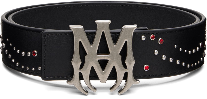 Photo: AMIRI Black MA Stud 4cm Belt
