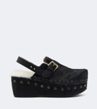 Mou Shearling-lined calf hair clogs